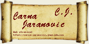 Čarna Jaranović vizit kartica